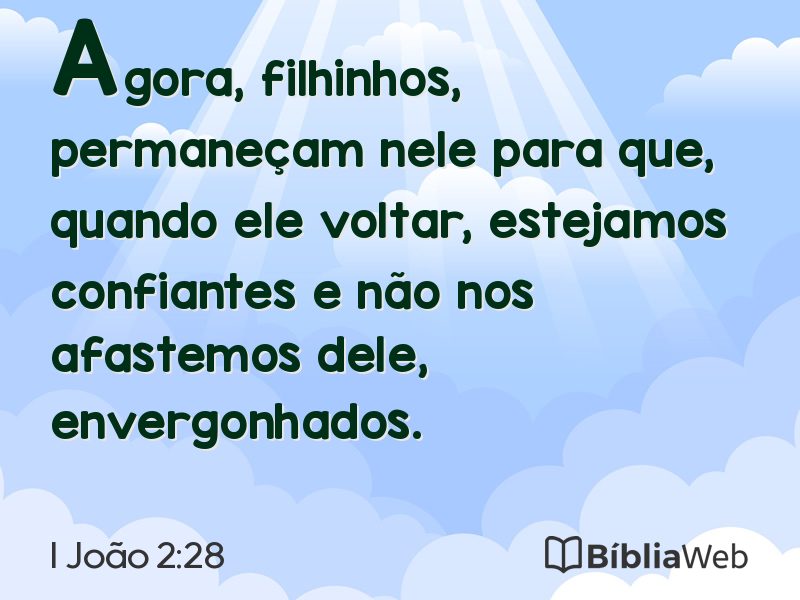 I João 2:28 em imagem para compartilhar