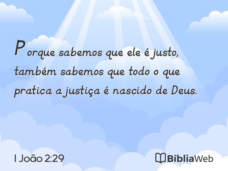 I João 2:29 em imagem para compartilhar