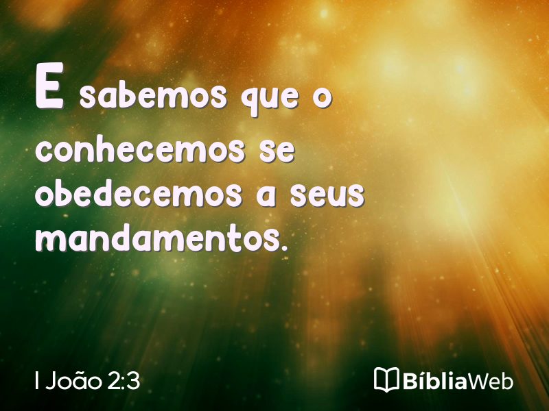 I João 2:3 em imagem para compartilhar