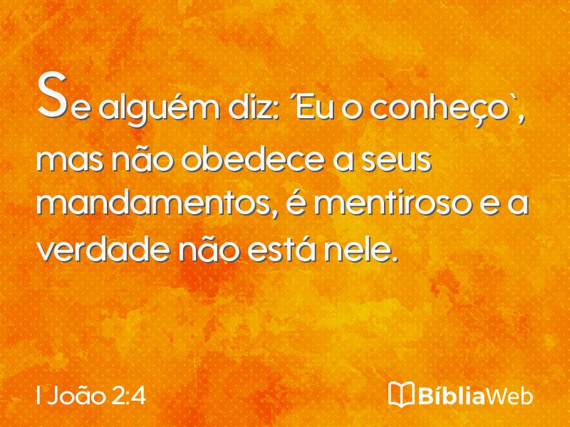 I João 2:4 em imagem para compartilhar