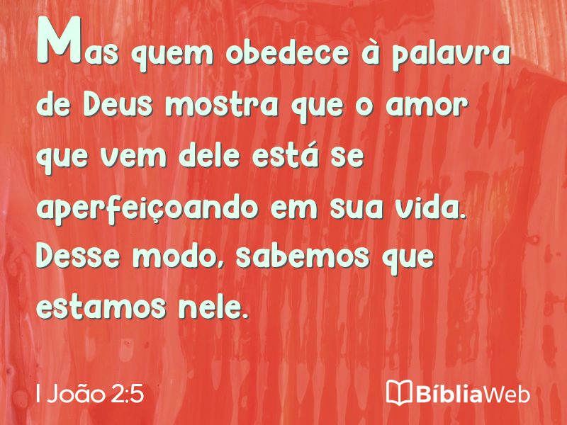 I João 2:5 em imagem para compartilhar