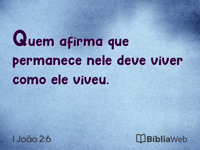 I João 2:6 em imagem para compartilhar