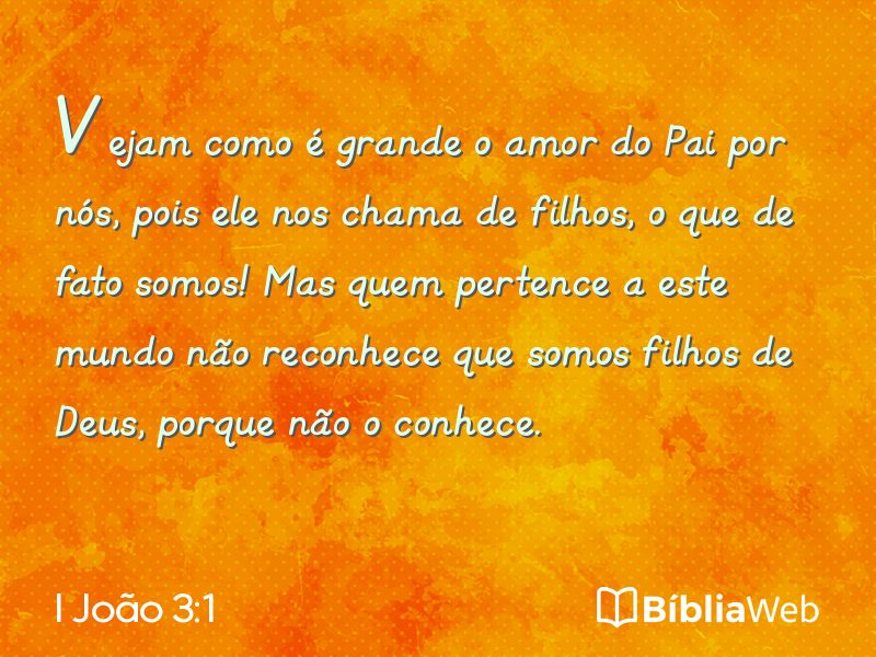 I João 3:1 em imagem para compartilhar