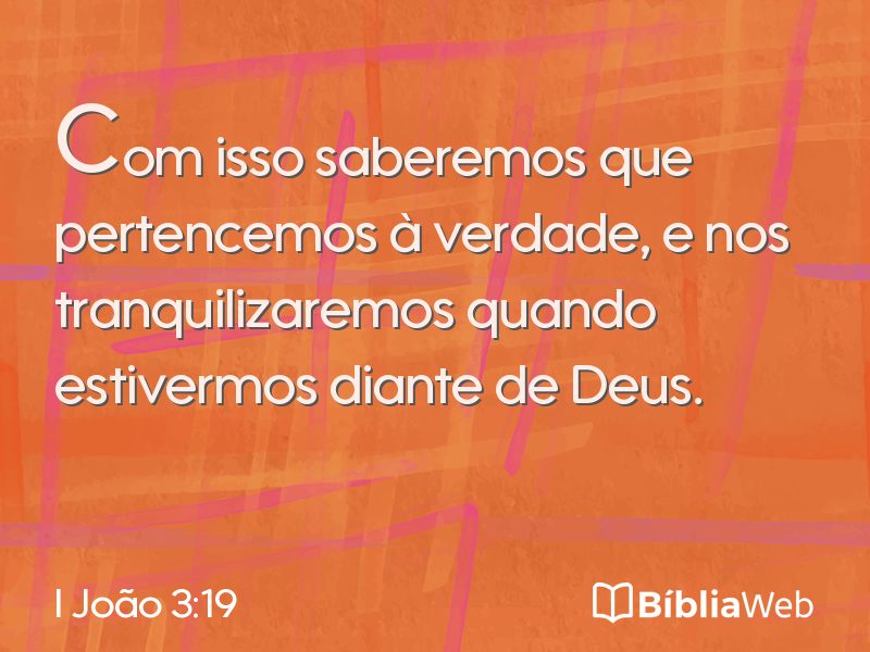 I João 3:19 em imagem para compartilhar