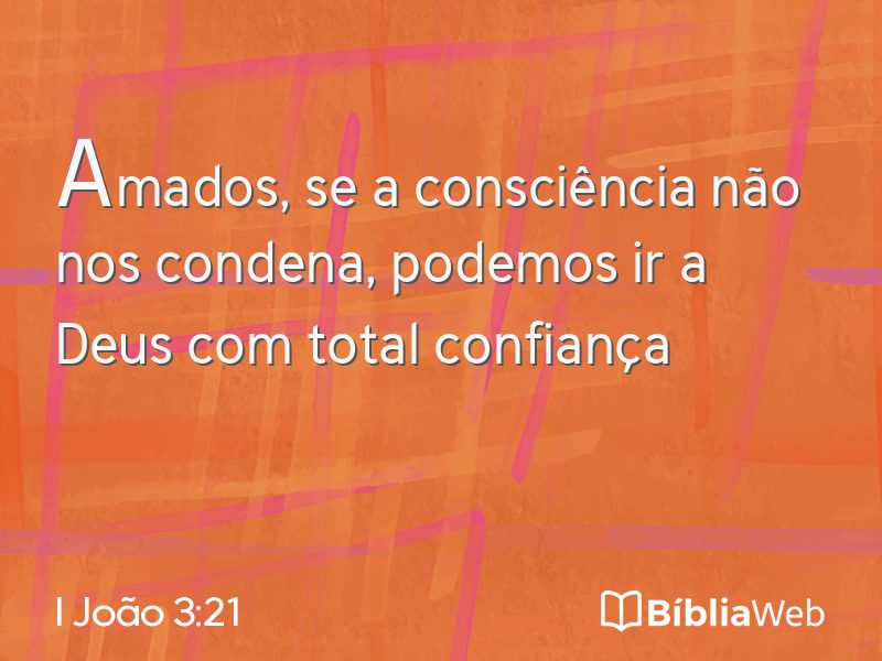 I João 3:21 em imagem para compartilhar