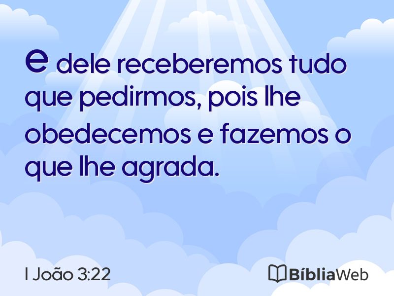 I João 3:22 em imagem para compartilhar