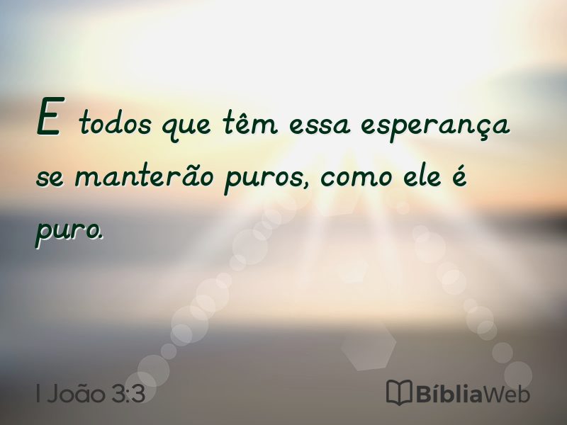 I João 3:3 em imagem para compartilhar