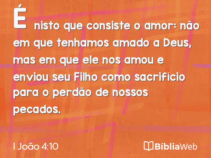 I João 4:10 em imagem para compartilhar