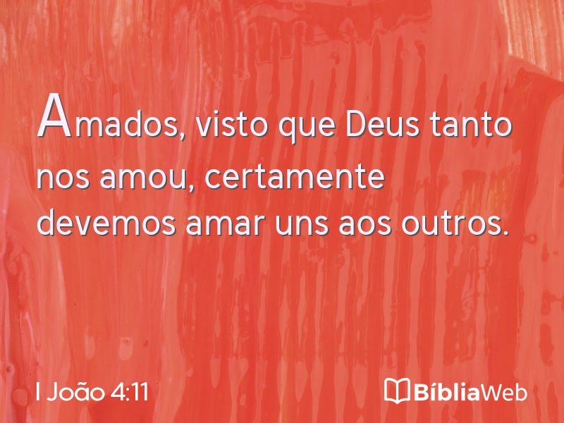 I João 4:11 em imagem para compartilhar