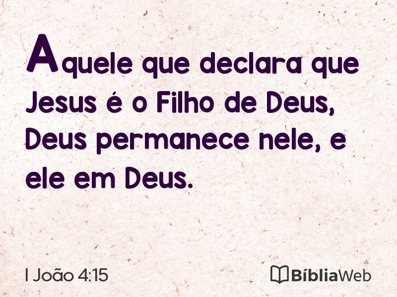 I João 4:15 em imagem para compartilhar