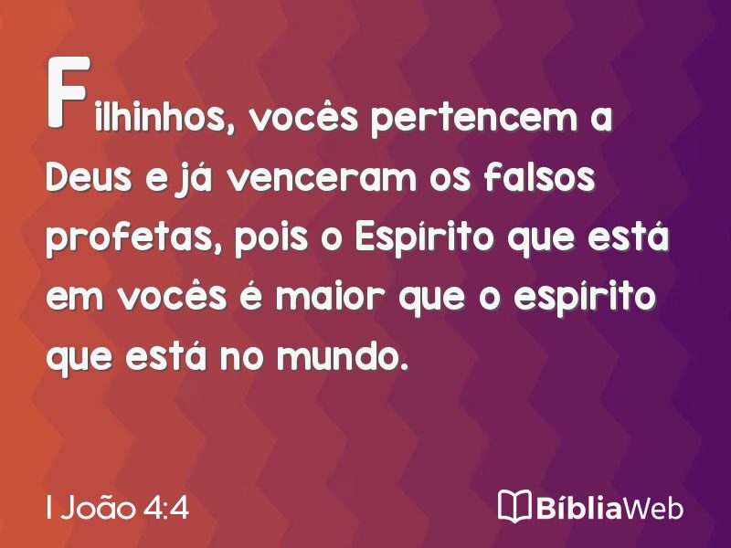 I João 4:4 em imagem para compartilhar