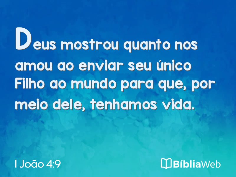 I João 4:9 em imagem para compartilhar