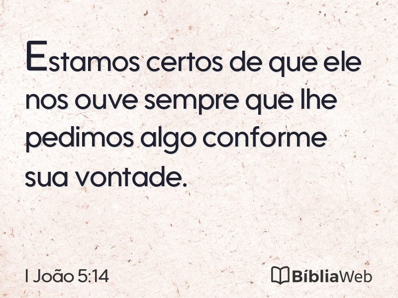 I João 5:14 em imagem para compartilhar