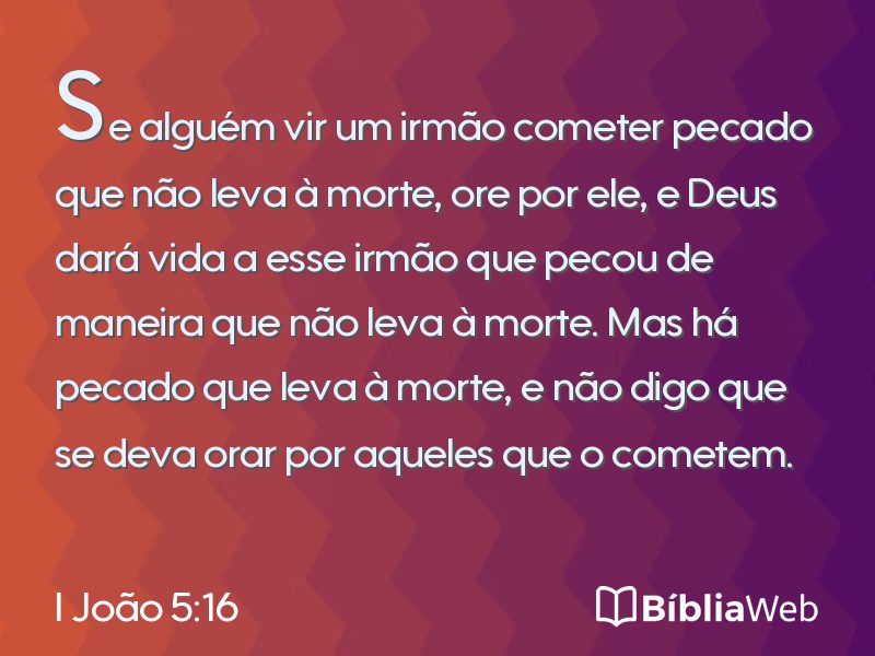 I João 5:16 em imagem para compartilhar