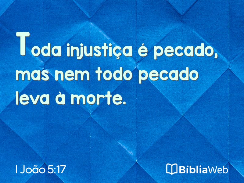 I João 5:17 em imagem para compartilhar
