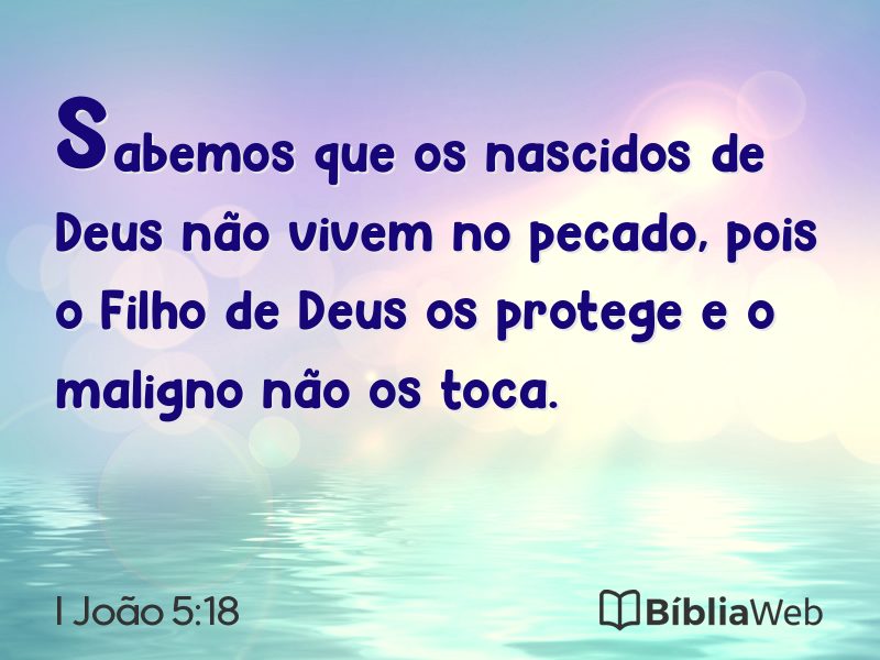 I João 5:18 em imagem para compartilhar