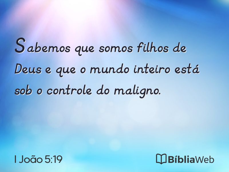 I João 5:19 em imagem para compartilhar