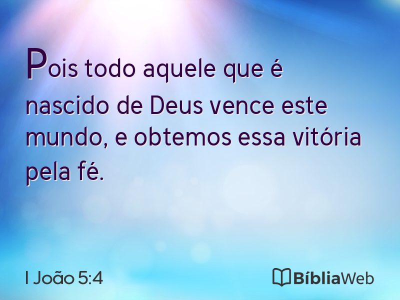 I João 5:4 em imagem para compartilhar