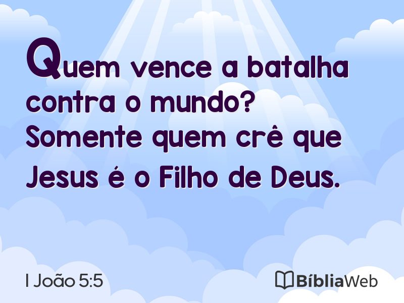 I João 5:5 em imagem para compartilhar