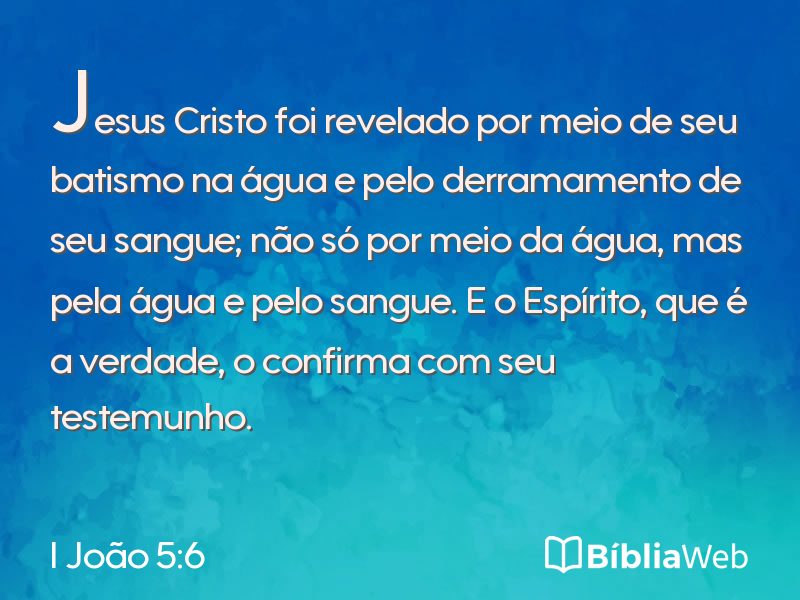 I João 5:6 em imagem para compartilhar