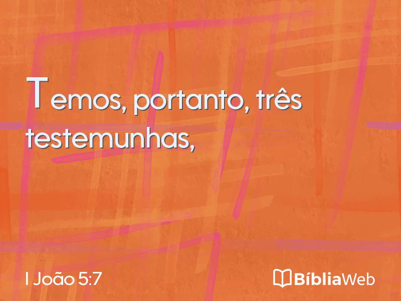 I João 5:7 em imagem para compartilhar