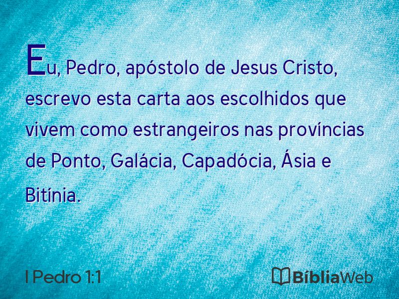 I Pedro 1:1 em imagem para compartilhar