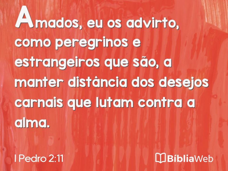 I Pedro 2:11 em imagem para compartilhar