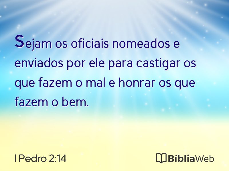 I Pedro 2:14 em imagem para compartilhar