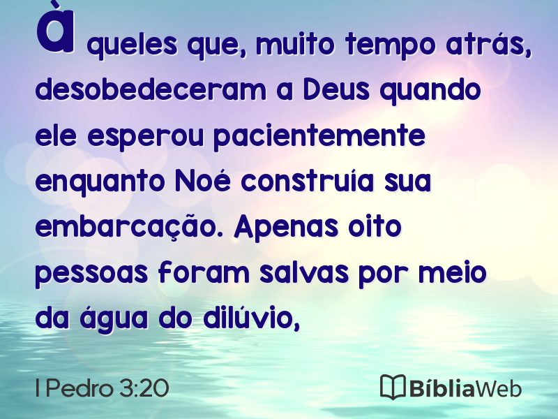 I Pedro 3:20 em imagem para compartilhar