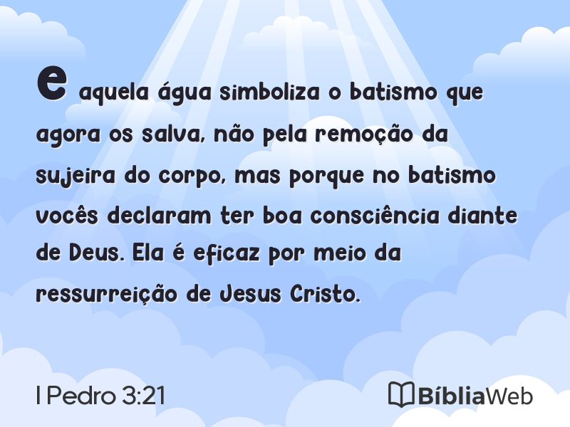 I Pedro 3:21 em imagem para compartilhar