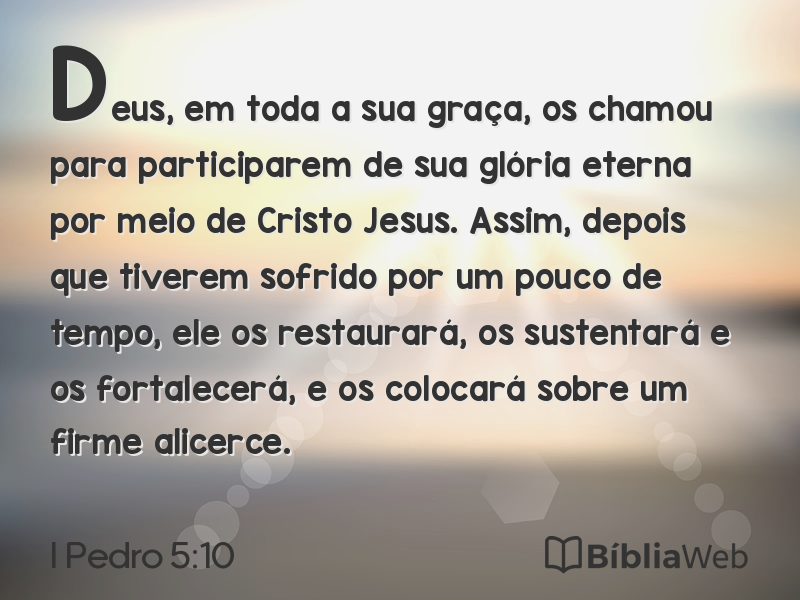 I Pedro 5:10 em imagem para compartilhar