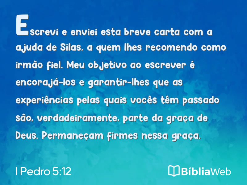 I Pedro 5:12 em imagem para compartilhar