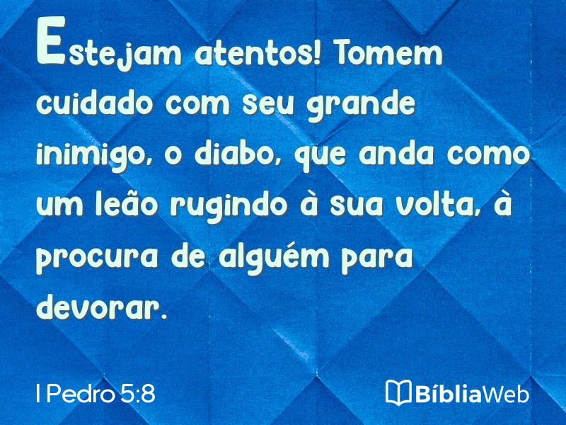 I Pedro 5:8 em imagem para compartilhar