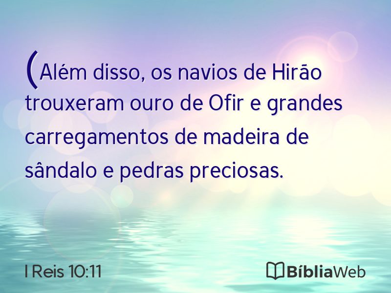 I Reis 10:11 em imagem para compartilhar