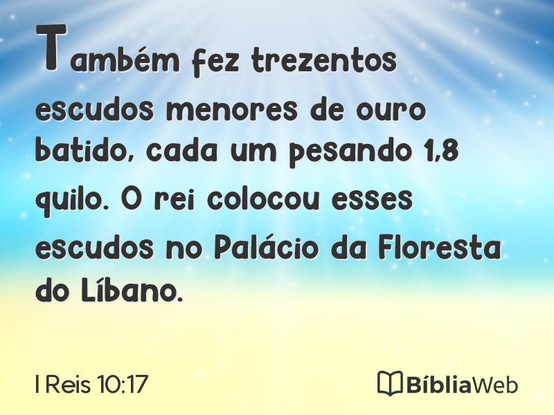 I Reis 10:17 em imagem para compartilhar