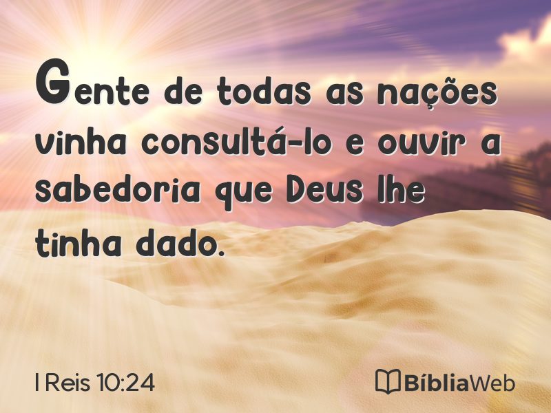 I Reis 10:24 em imagem para compartilhar