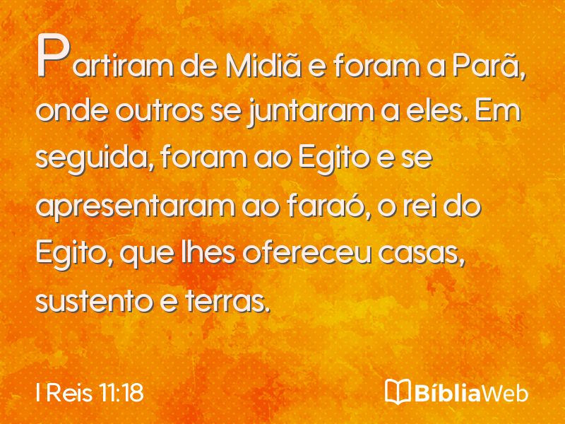I Reis 11:18 em imagem para compartilhar