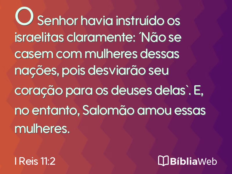 I Reis 11:2 em imagem para compartilhar