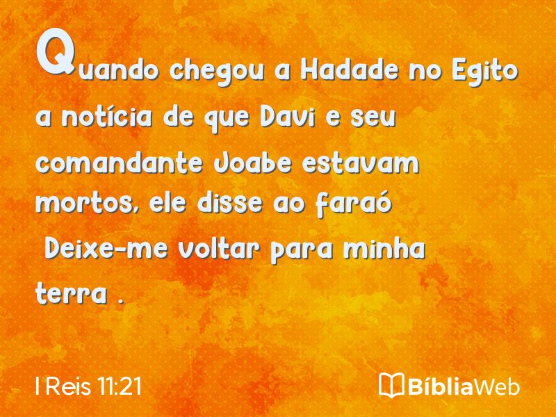 I Reis 11:21 em imagem para compartilhar