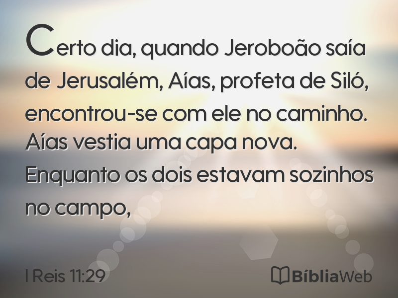 I Reis 11:29 em imagem para compartilhar