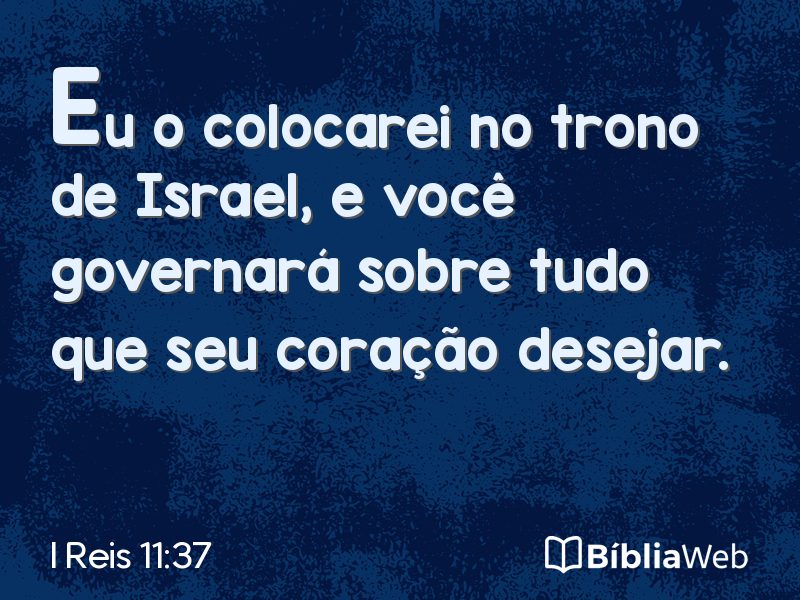 I Reis 11:37 em imagem para compartilhar