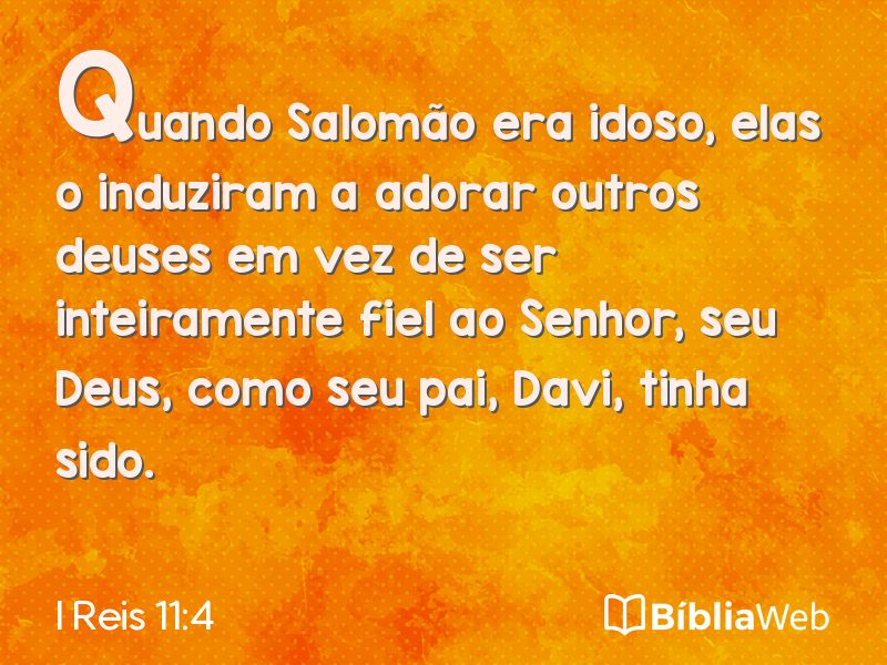 I Reis 11:4 em imagem para compartilhar