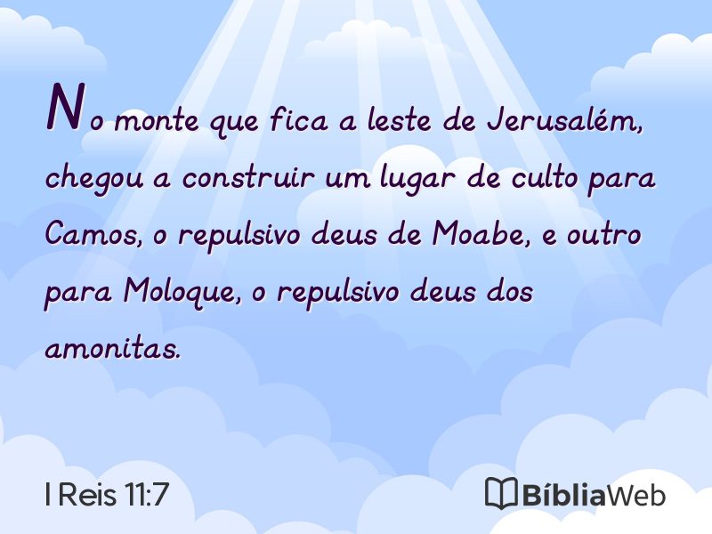 I Reis 11:7 em imagem para compartilhar