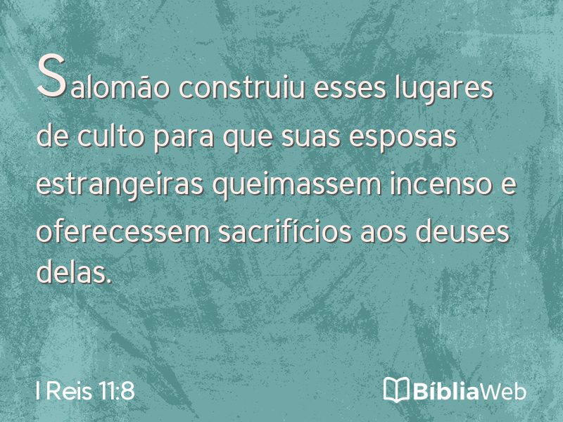 I Reis 11:8 em imagem para compartilhar