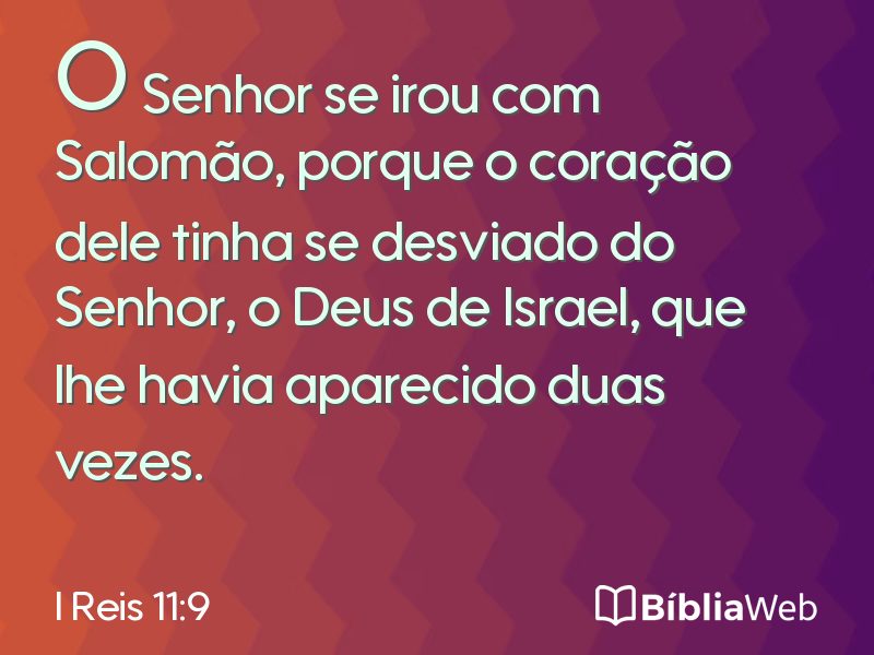 I Reis 11:9 em imagem para compartilhar