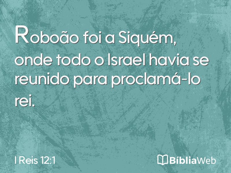 I Reis 12:1 em imagem para compartilhar