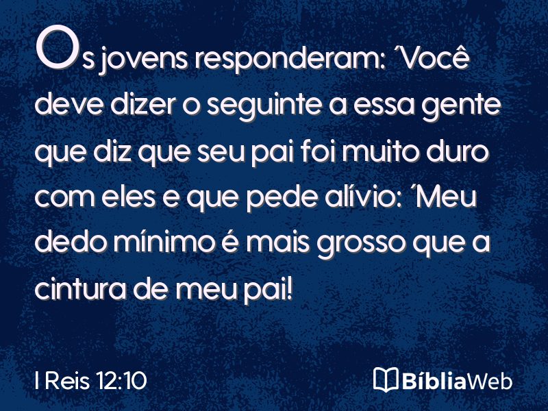I Reis 12:10 em imagem para compartilhar