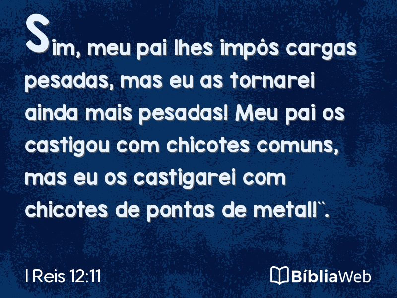 I Reis 12:11 em imagem para compartilhar
