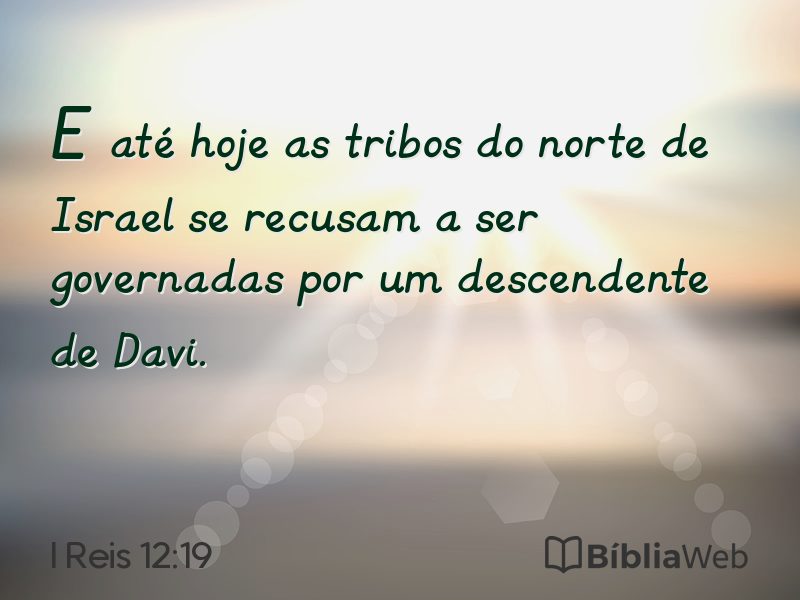 I Reis 12:19 em imagem para compartilhar