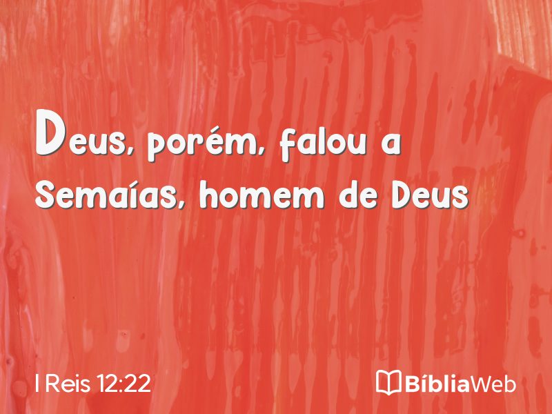 I Reis 12:22 em imagem para compartilhar